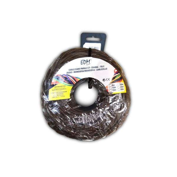 Textilvriden parallellkabel 3x2,5mm brun 25m