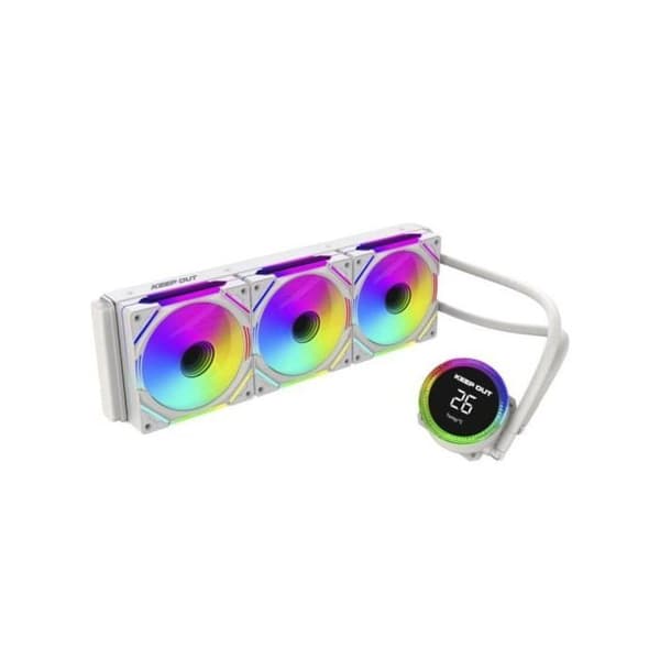 Kylsystem Keep Out XWC-360PRO Vit 3 ARGB-fläktar 360mm CPU-display