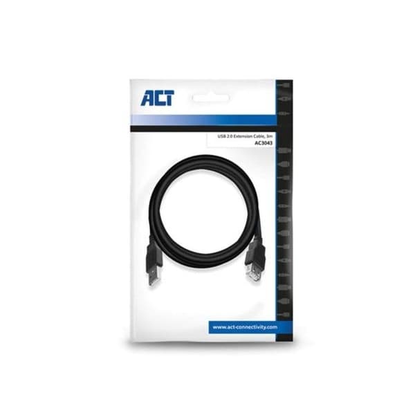 ACT USB 2.0 A hane - En honförlängningskabel - 3 m