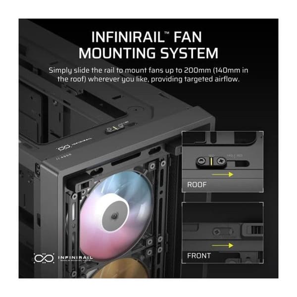 ATX-chassi - CORSAIR - FRAME 4000D RS ARGB - Modulär - 3 Förinstallerade ARGB-fläktar - Hög luftflöde