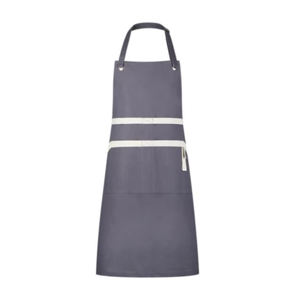 Kockförkläde - LE CREUSET - Grå - 100% Bomull - Sidofickor - Maskintvättbar