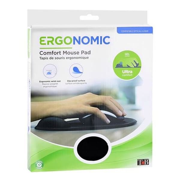 T'nB Ergonomisk Musmatta svart