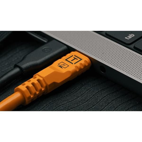 TetherPro Optima 10G USB-C-kabel 4,6 m Rätt Orange