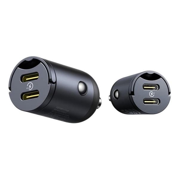 Bilstol - BASEUS - Typ-C - 30 W - Snabb laddning - Svart