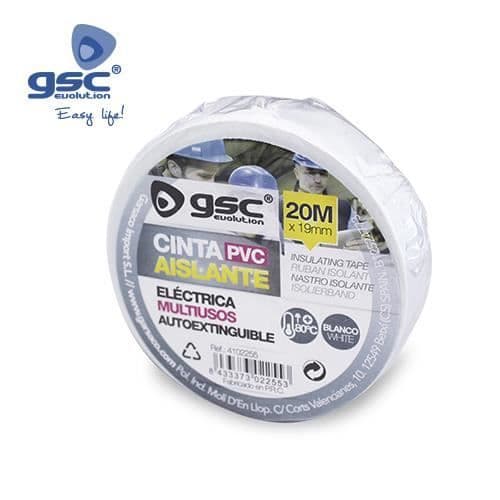 Elektrisk isoleringstejp PVC 20M Vit-krympbar 10 u.