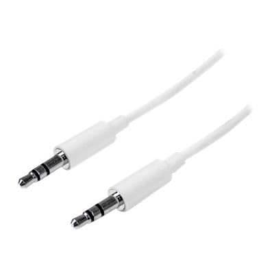 Mini-Jack 3,5 mm Slim Stereo Audio Kabel - STARTECH - 1 m - Vit
