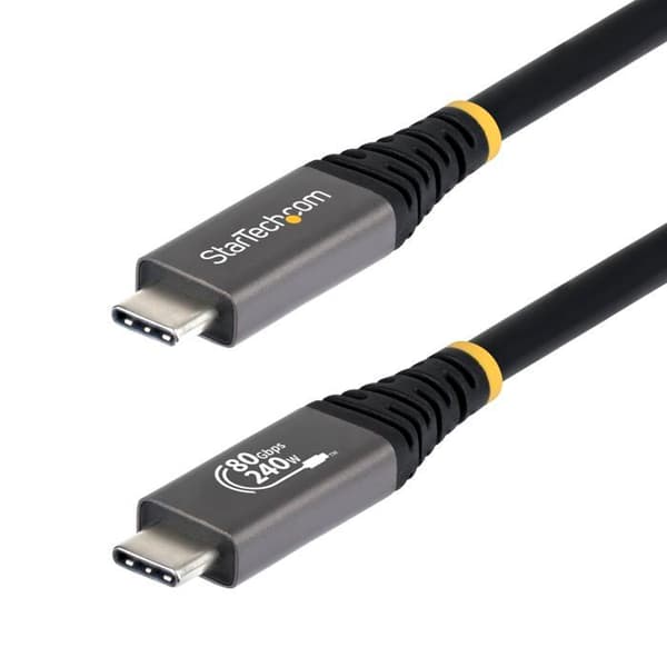 USB4-kabel - STARTECH - CC50CM80GUSB4CABLE - 80 Gbps - 8K@120Hz / 240W - USB-C hane 50 cm