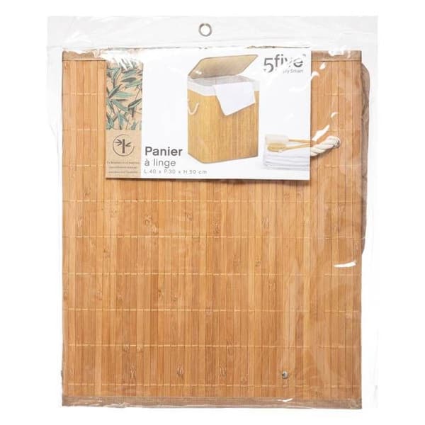 Tvättkorg 60L bambu - 5 five simply smart