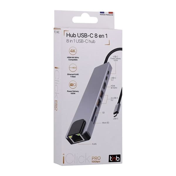 T'nB - USB-C Hub 8 i 1 - iClick Pro
