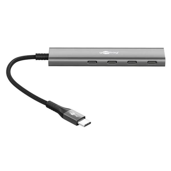 Slim 4-Port Hub USB, USB-C till USB-C