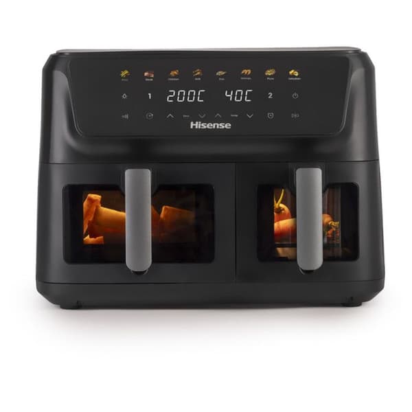 Hisense Luftfritös HAF2700DCD 11L Dubbel Korg 2700W 8 Program Touch Svart