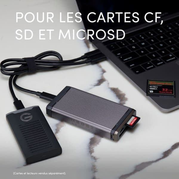 USB-C multi-kortläsare - SanDisk Professional - Pro-Reader - CF/SD/microSD - Aluminiumhölje