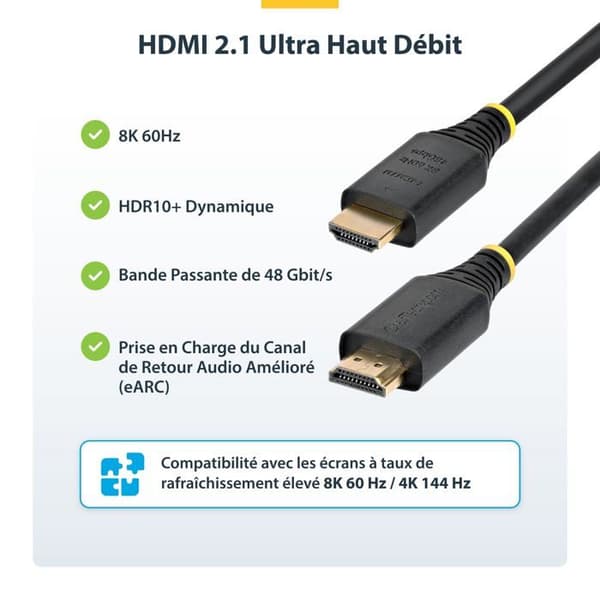 Komponenter - tillbehör Startech - HDMI21-CBL-8K60-4M
