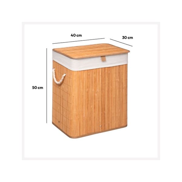 Tvättkorg 60L bambu - 5 five simply smart