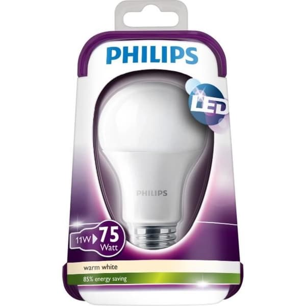PHILIPS LED-lampa E27 11W motsvarar 75W