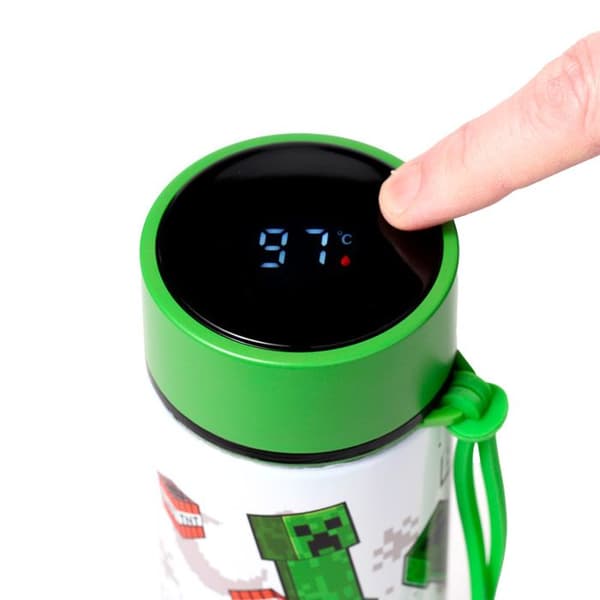 Isolerad Stålkopp med Digital Termometer - Minecraft 555 BOOM