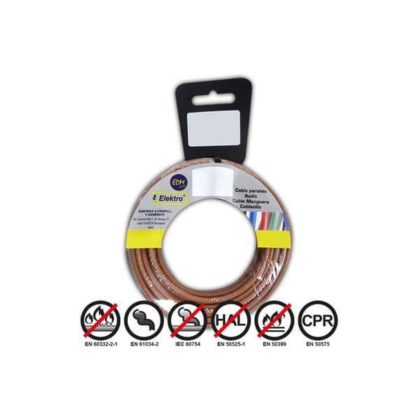 Elastisk eltråd 1,5mm Brun Halogenfri 25m