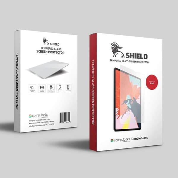 Compulocks DoubleGlass — Härdat glas skärmskydd för iPad Pro 12,9" (3:e/4:e/5:e/6:e gen)