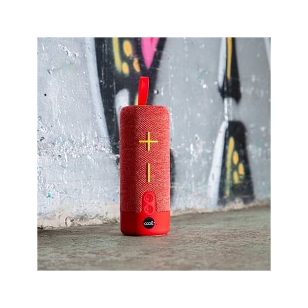 Bluetooth högtalare - COOL - Bas 10W - Röd - Batteritid 5h - Stänksäker