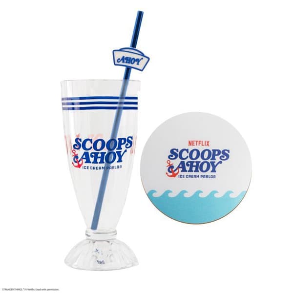 Set Glas för Milkshake Scoops Ahoy - Stranger Things