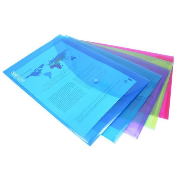 Parti av 20 Plastfickor Dokumentmappar Rapesco -1494