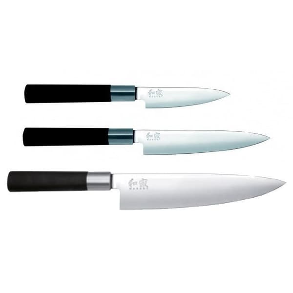 Box med 3 Wasabi Black knivar: Universal 10cm...