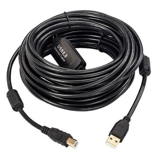 USB-kabel - MICRO CONNECT - USBAB10B-ACTIVE - 10 m - USB 2.0 - Svart