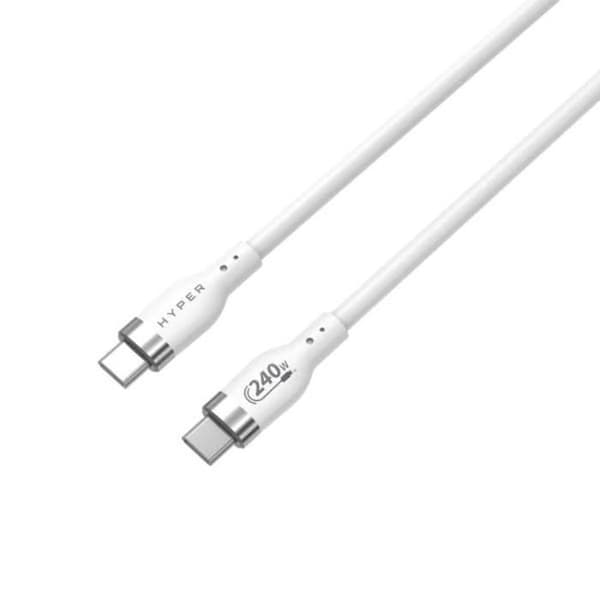 USB-C-kabel - HYPER - HJ4001WHGL - Snabbladdning - 1 m - Vit