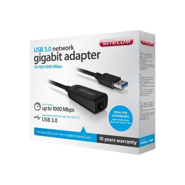 Sitecom LN-32 - Nätverksadapter - USB 3.0 - Gigabit Ethernet