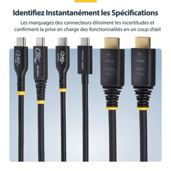 Komponenter - tillbehör Startech - HDMI21-CBL-8K60-4M