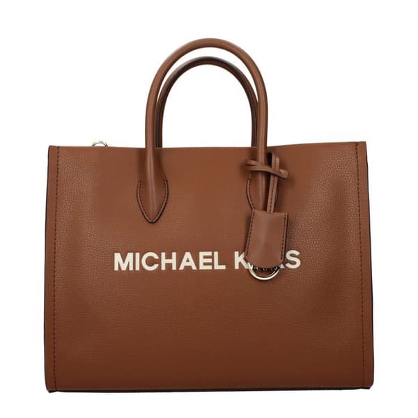 Michael Kors brun läderhandväska