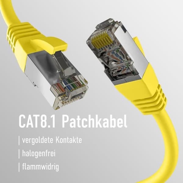 Patchkabel CAT8.1 - EFB-Elektronik - 5 m - S/FTP PIMF - Hastighet 40 Gbit/s - RJ45