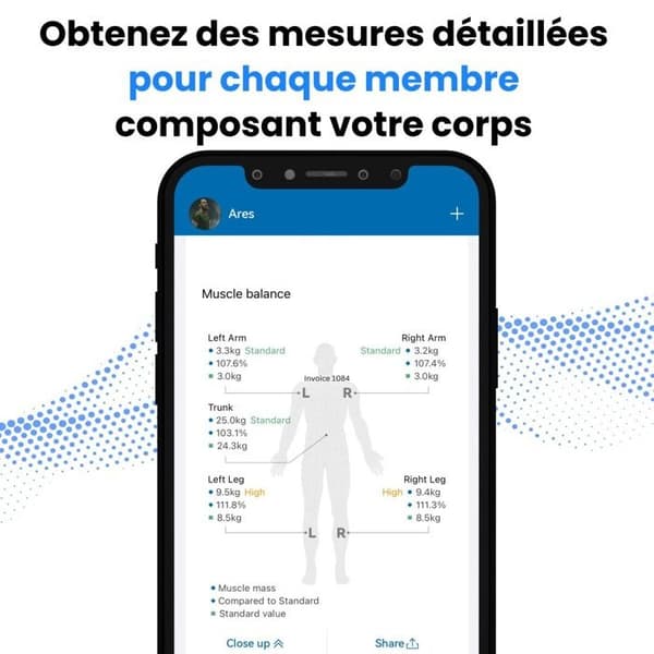 Pèse-personne Renpho Morphoscan MSC01 - Bluetooth - Svart