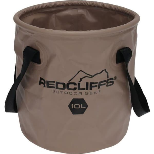 Rund dörrhink - REDCLIFFS - 10 l - Fällbar - Lätt - Brun