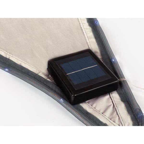 Perel solskyddsduk kant-leds 3,6 meter polyester taupe