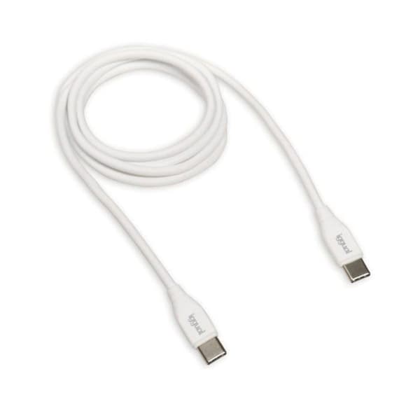 Snabbladdningskabel USB C - iggual - 100 cm - Vit - Snabbladdning 3A - Datatransfer