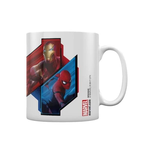 Mugg - Spiderman Homecoming Duo - Vit - Rund - Barn