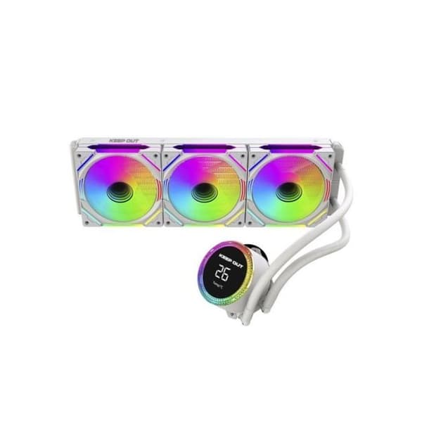 Kylsystem Keep Out XWC-360PRO Vit 3 ARGB-fläktar 360mm CPU-display