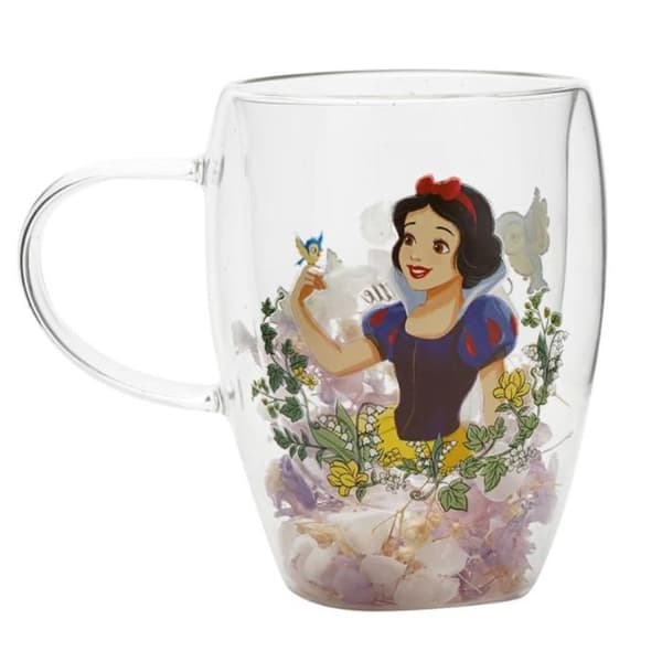 Mugg | Disney | Mugg i glas Snövit dekorativ blommig