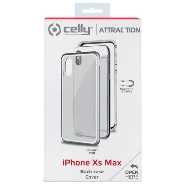Celly-Attraction Skyddsfodral IP XS Max Silver