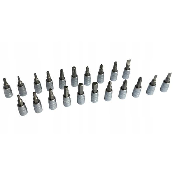 46-delars hylsnyckelsats 1/4" PZ PH TORX
