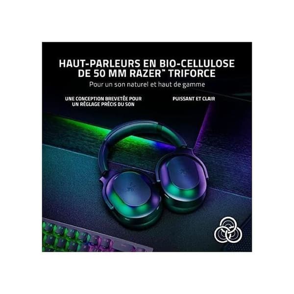 Razer BARRACUDA PRO PC Headset - Trådlöst spelheadset med aktiv brusreducering