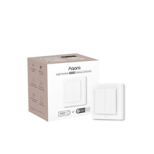 Strömbrytare - AQARA - H2 - 4 Knappar - Zigbee - Energikontroll