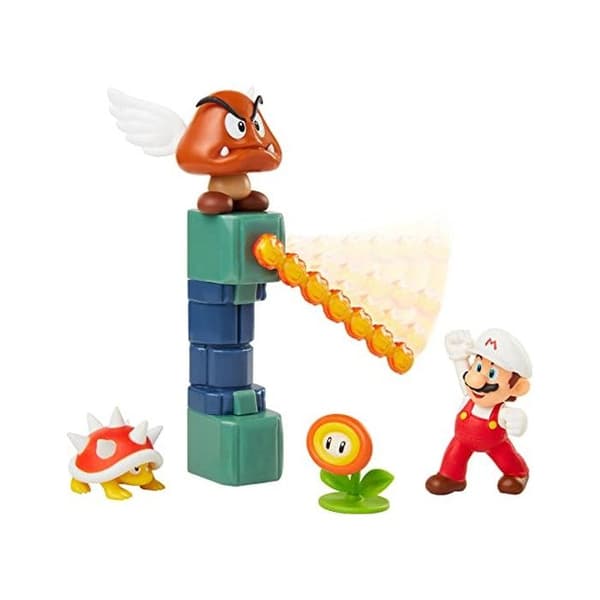 Super Mario Lava Castle Diorama Set samlarfigurer