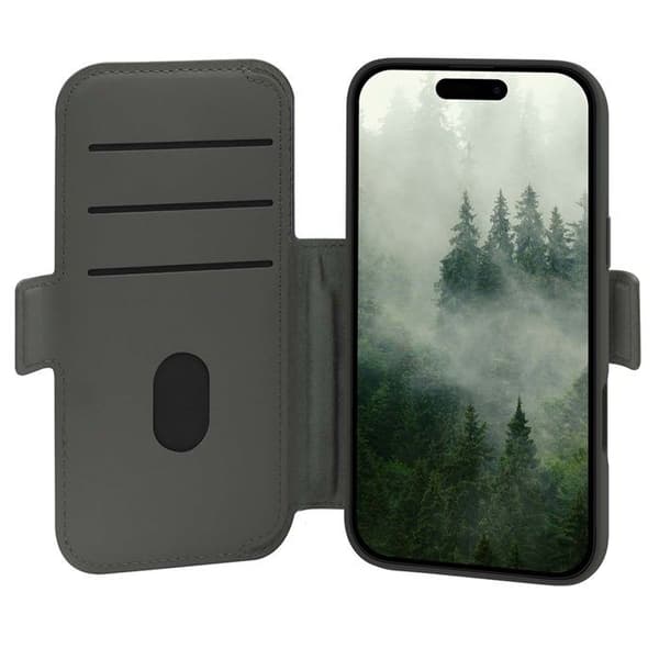 Plånboksfodral med Ställfunktion för iPhone 17 Pro Max material ICON DBRAMANTE1928 Skogsgrön