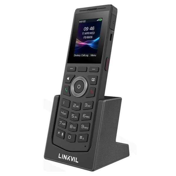 Trådlös DECT-telefon - Linkvil - W610H - 4 SIP-linjer - Bluetooth 5.0 - Färgsdisplay
