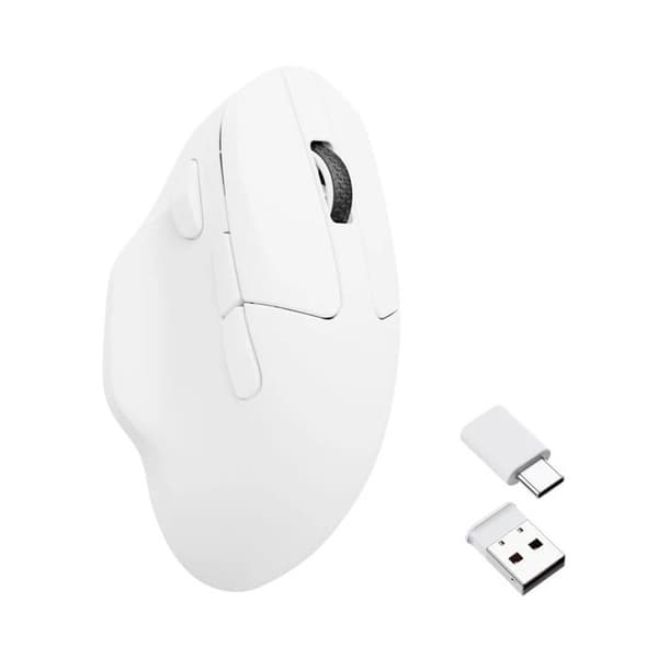 Trådlös mus - KEYCHRON - M7 - PixArt 3395 sensor - Bluetooth/2,4 GHz/USB - Vit