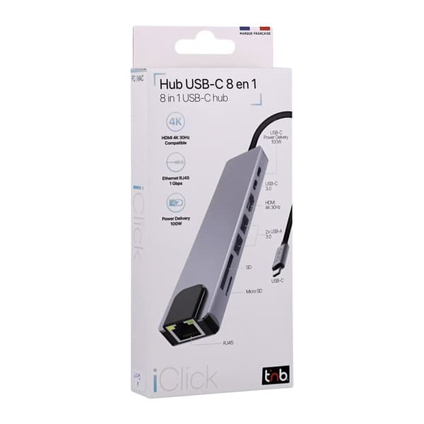 T'nB - USB-C Hub 8 i 1 - iClick
