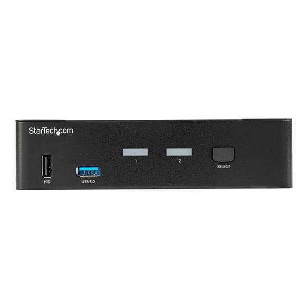KVM-switch - StarTech.com - 2 portar - DisplayPort 4K 60 Hz - USB 3.0-hubb - Kompatibel med Windows/Mac/Linux