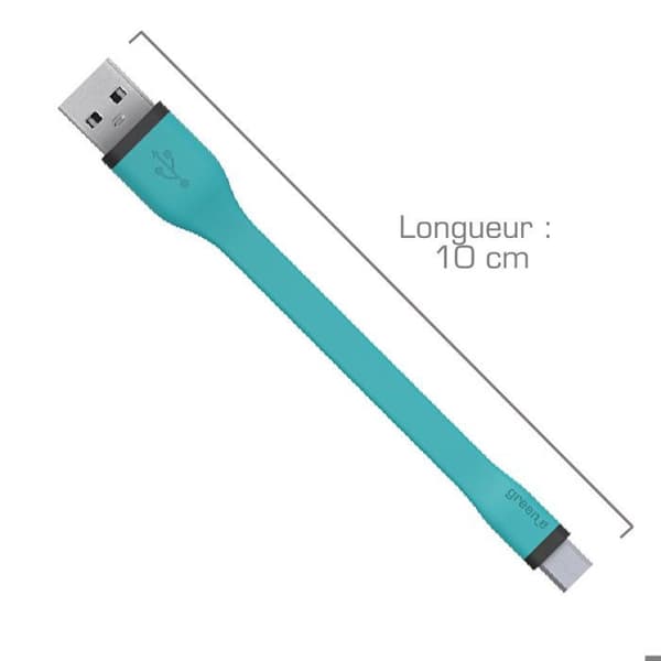 Kabel - GREEN E - Micro-USB till USB - 15 cm - Ekologisk - Hållbar 2.1 A